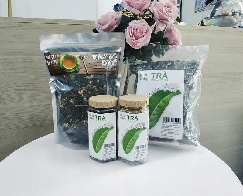 Đặc sản đà nẵng - Trà sâm dứa hoa lài Trà sâm dứa hoa lài Đà Nẵng