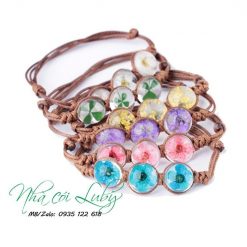 Vòng tay Resin 3 mặt hoa (Vòng tay hoa khô)