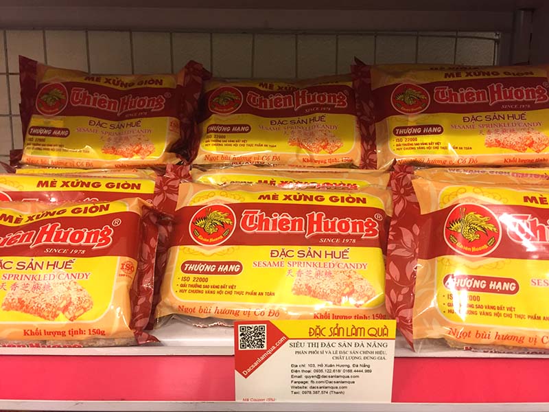 Kẹo mè xửng Huế làm quà cho bạn phương xa