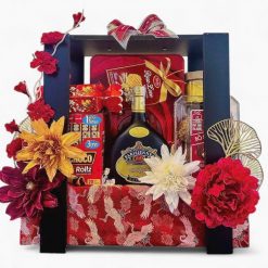 Giỏ quà Tết Vali Gỗ LanGift sắc đỏ