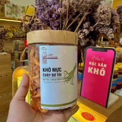 Khô mực cháy bơ tỏi 200g hộp quà